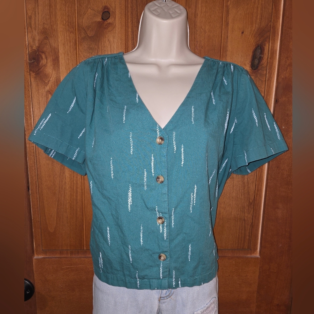 a.n.a Teal Button-Downβ Women's Shirt
